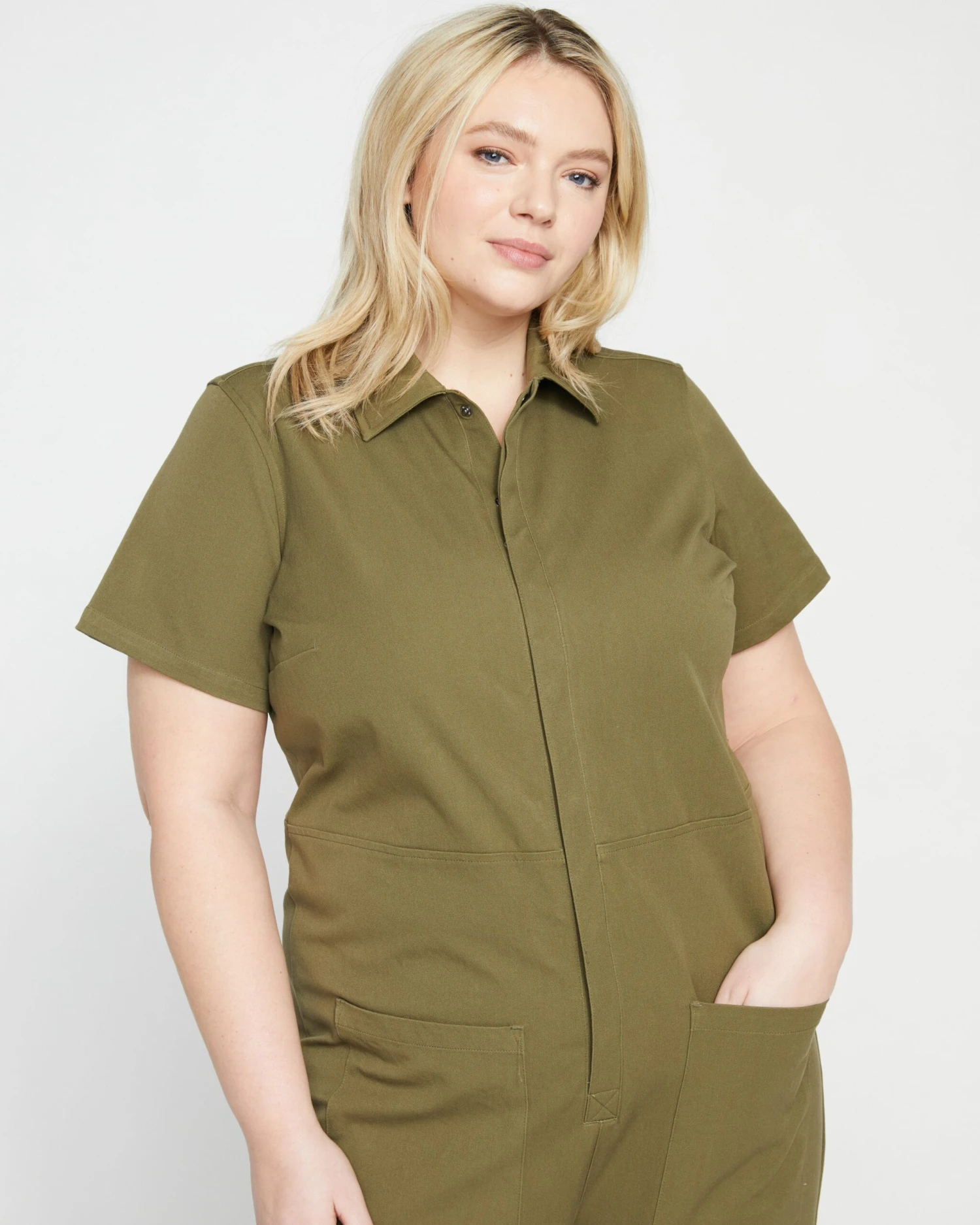 Kate Stretch Cotton Twill Jumpsuit - Ivy 5 Kate Stretch Cotton Twill Jumpsuit - Ivy - Image 3