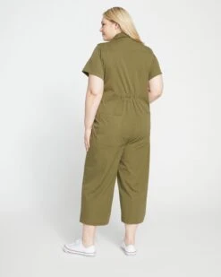 Kate Stretch Cotton Twill Jumpsuit - Ivy 11 Kate Stretch Cotton Twill Jumpsuit - Ivy -UNIVERSAL STANDARD Kate Stretch Cotton Twill Jumpsuit IvyUSJS0402B 135 004 031