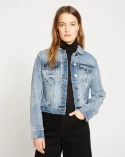 Kelsey Denim Jacket - Light Blue -UNIVERSAL STANDARD Kelsey Denim Jacket Blue Wash USOU0340 216 001 001