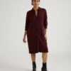 Universal Standard Marcie Liquid Jersey Shirt Dress - Black Cherry 1 Universal Standard Marcie Liquid Jersey Shirt Dress - Black Cherry -UNIVERSAL STANDARD Knee Length Sally Dress Black Cherry USDR1713 190 001 022