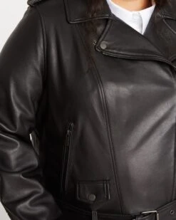 Leeron Leather Moto Jacket - Black Premium Genuine Leather Biker 13 Leeron Leather Moto Jacket - Black Premium Genuine Leather Biker -UNIVERSAL STANDARD Leeron Leather Moto Jacket Black USOU0550 001 001 026