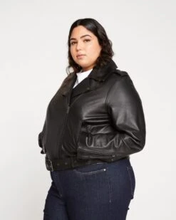 Leeron Leather Moto Jacket - Black Premium Genuine Leather Biker 15 Leeron Leather Moto Jacket - Black Premium Genuine Leather Biker -UNIVERSAL STANDARD Leeron Leather Moto Jacket Black USOU0550 001 003 059