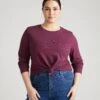 Lightweight Long Sleeve Crew Neck Tee - Jam -UNIVERSAL STANDARD Light As Air Long Sleeve Crew Neck Tee Grape Wine USTO1592 446 001 006