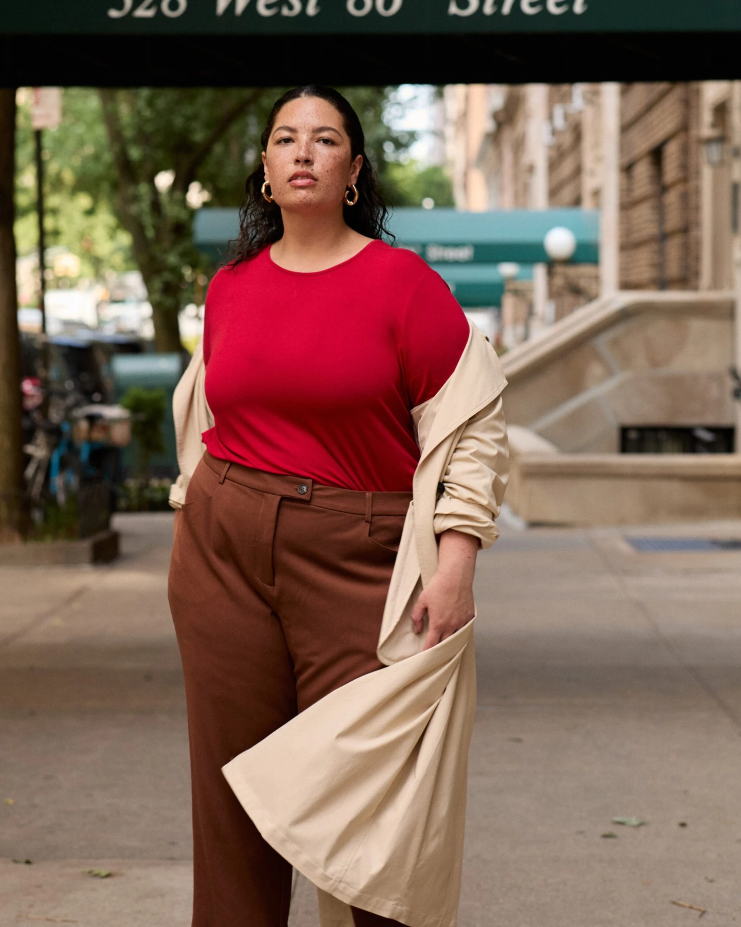 Joan Liquid Jersey Long Sleeve Top - New York Red 4 Joan Liquid Jersey Long Sleeve Top - New York Red - Image 2