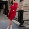 Minetta Liquid Jersey Dress - New York Red 1 Minetta Liquid Jersey Dress - New York Red -UNIVERSAL STANDARD Liquid Jersey Piper Dress Savvy Red USDR1712 727 MAIN