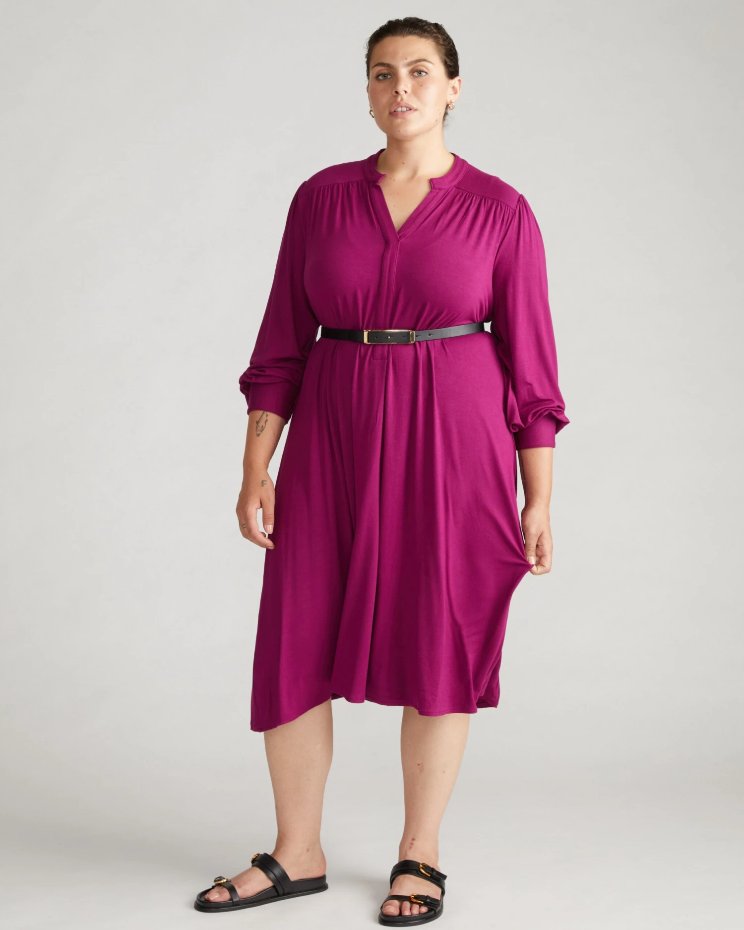 Gramercy Liquid Jersey Dress in Rothko Purple - Image 5