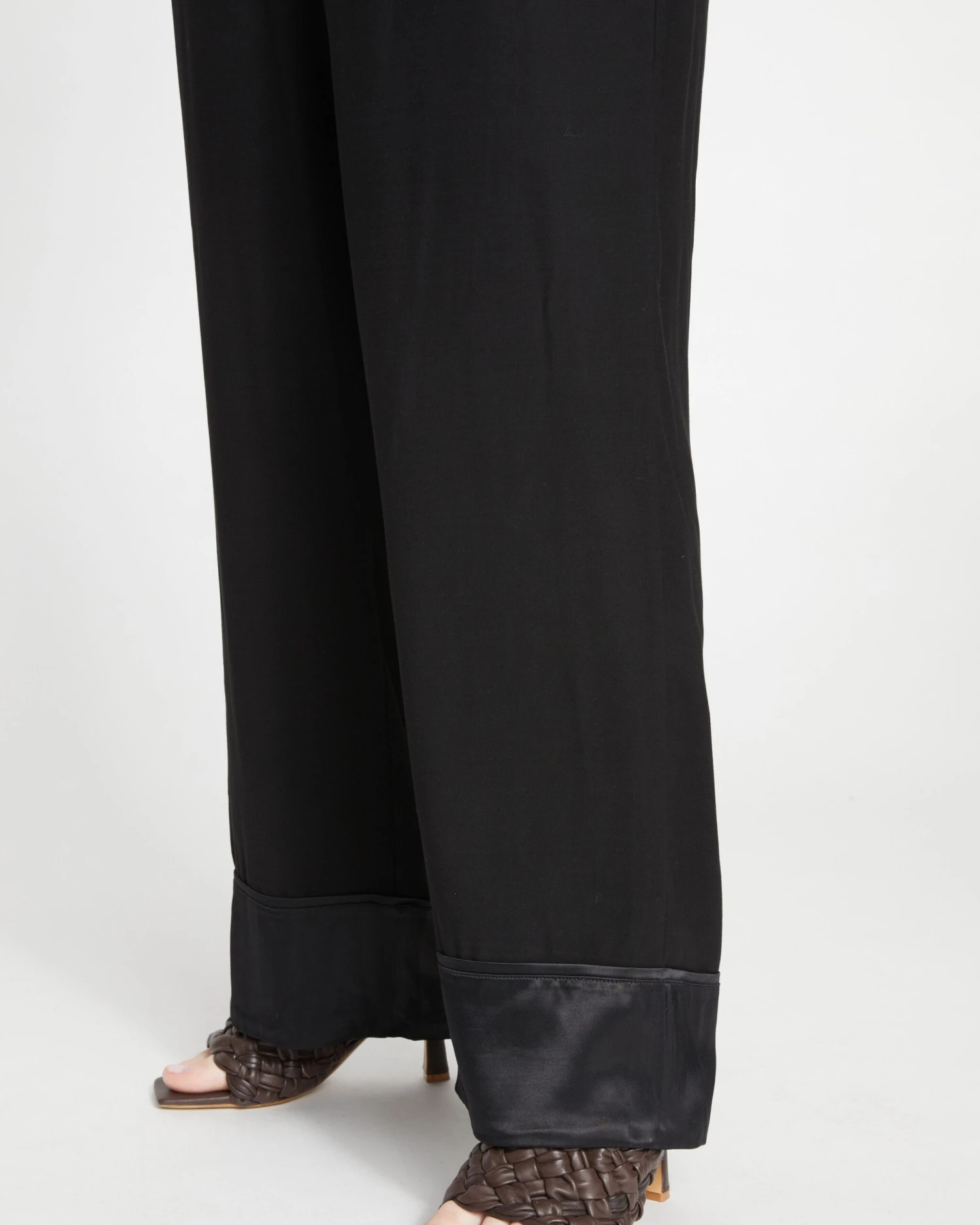 Soiree Double Luxe Pull-On Pants: Reversible Matte & Satin Finish - Image 2
