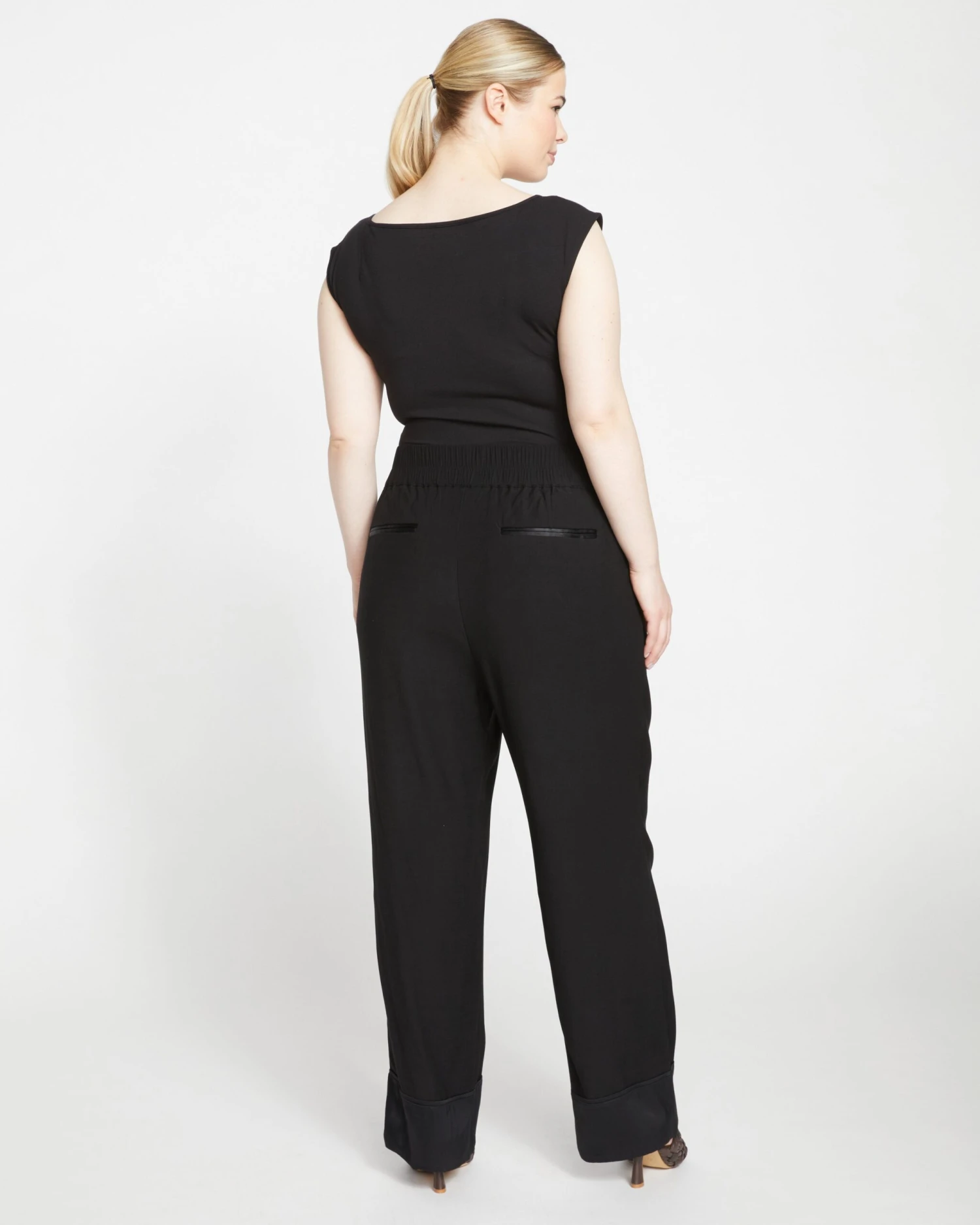 Soiree Double Luxe Pull-On Pants: Reversible Matte & Satin Finish - Image 4