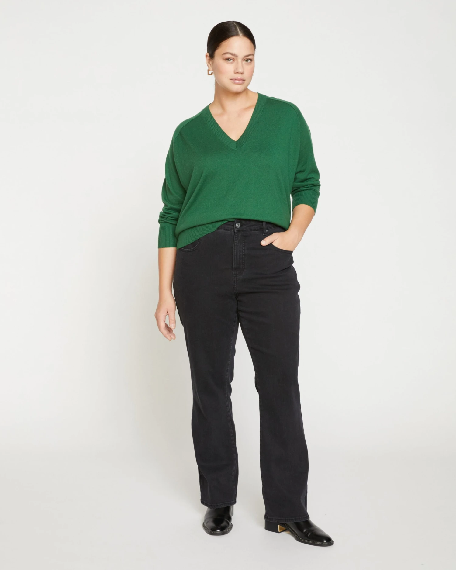 Marne Bootcut Jeans 32 Inch - Broken Black 6 Marne Bootcut Jeans 32 Inch - Broken Black - Image 4