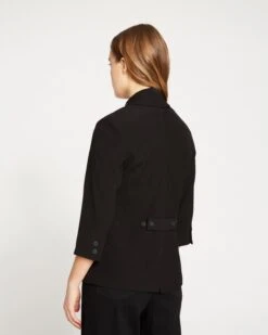Meg Double Luxe Short Blazer - Black 10 Meg Double Luxe Short Blazer - Black -UNIVERSAL STANDARD Meg Short Blazer Black USOU0110 001 003 076