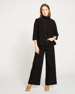 Meg Double Luxe Short Blazer - Black 11 Meg Double Luxe Short Blazer - Black -UNIVERSAL STANDARD Meg Short Blazer Black USOU0110 001 004 034