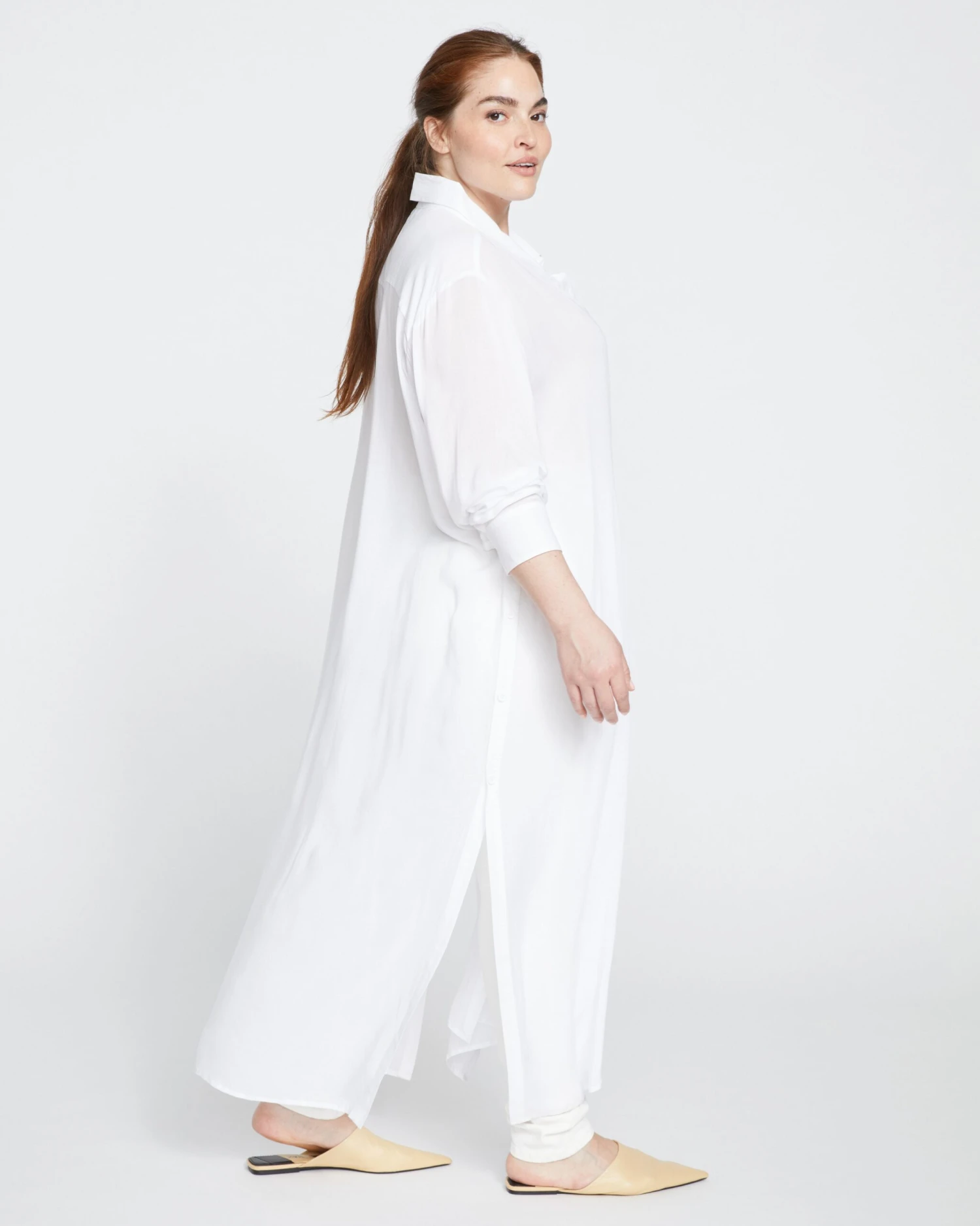 Nailah Button Down Tunic - White 6 Nailah Button Down Tunic - White - Image 4