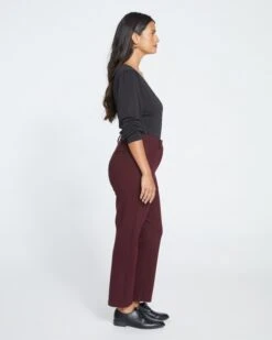 Cigarette Ponte Pants - Black Cherry 8 Cigarette Ponte Pants - Black Cherry -UNIVERSAL STANDARD New Cigarette Pants Black Cherry USPA0258B 190 003 013