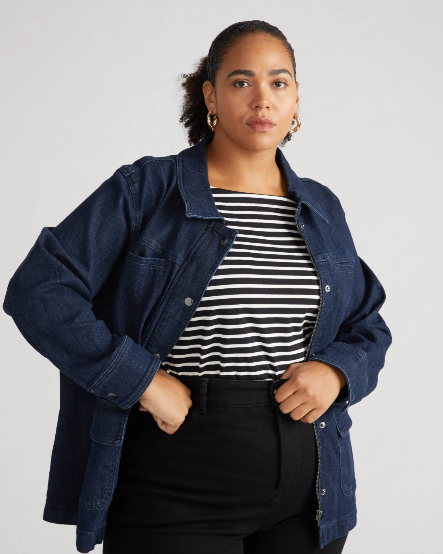 Denim Utility Jacket - Dark Indigo 5 Denim Utility Jacket - Dark Indigo - Image 3