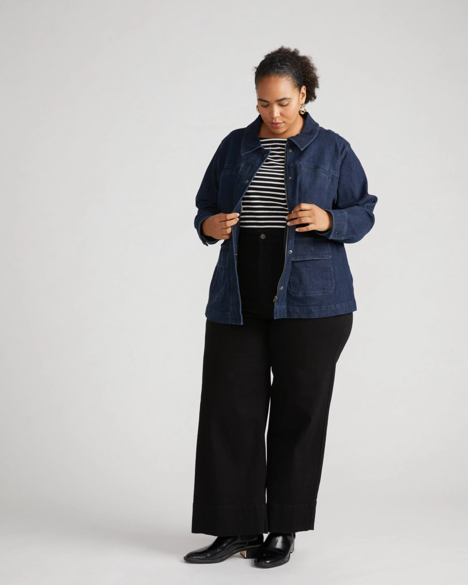 Denim Utility Jacket - Dark Indigo 6 Denim Utility Jacket - Dark Indigo - Image 4