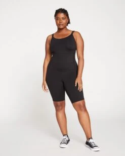 Black Next-to-Naked Athletic Bodyshort Romper -UNIVERSAL STANDARD Next to Naked Bodyshort Black USAT0017S 001 002 009 409588f4 fed2 435f a650 b06b8d3086e5