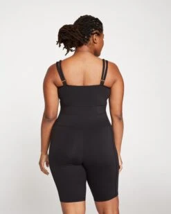Black Next-to-Naked Athletic Bodyshort Romper -UNIVERSAL STANDARD Next to Naked Bodyshort Black USAT0017S 001 004 026