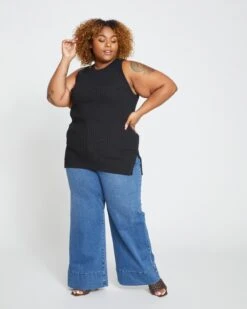 Carrie High Rise Wide Leg Jeans - True Blue -UNIVERSAL STANDARD OOTM 1 001 005