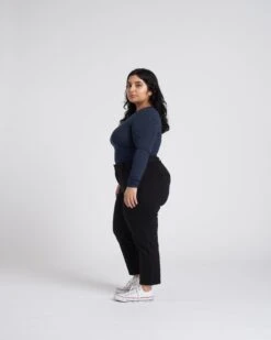 Petite Cigarette Pants - Black -UNIVERSAL STANDARD PetiteCigarettePants BLACK USPA0258P 186