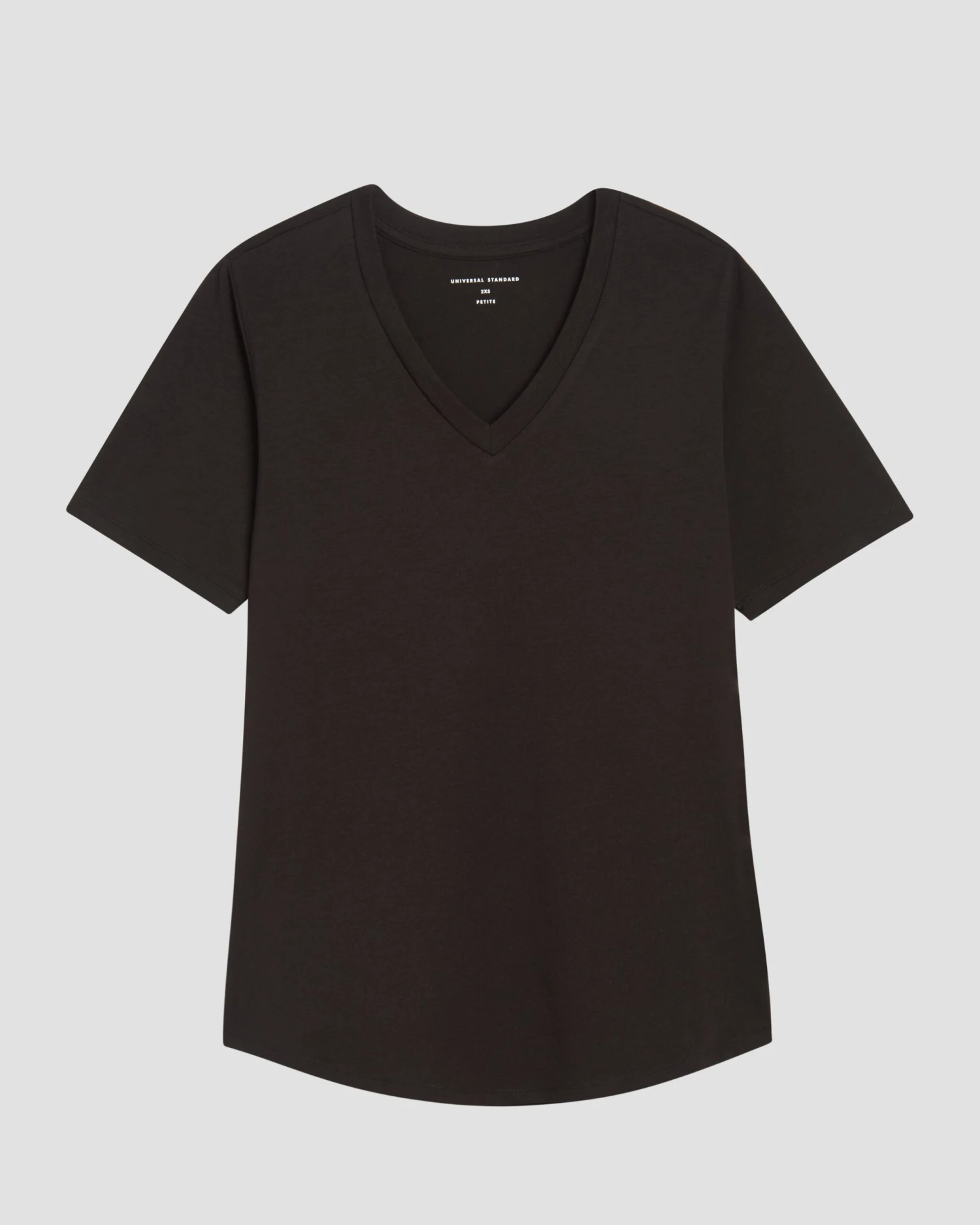 Petite Black V-Neck T-Shirt - Premium V Rex Fit 4 Petite Black V-Neck T-Shirt - Premium V Rex Fit - Image 2