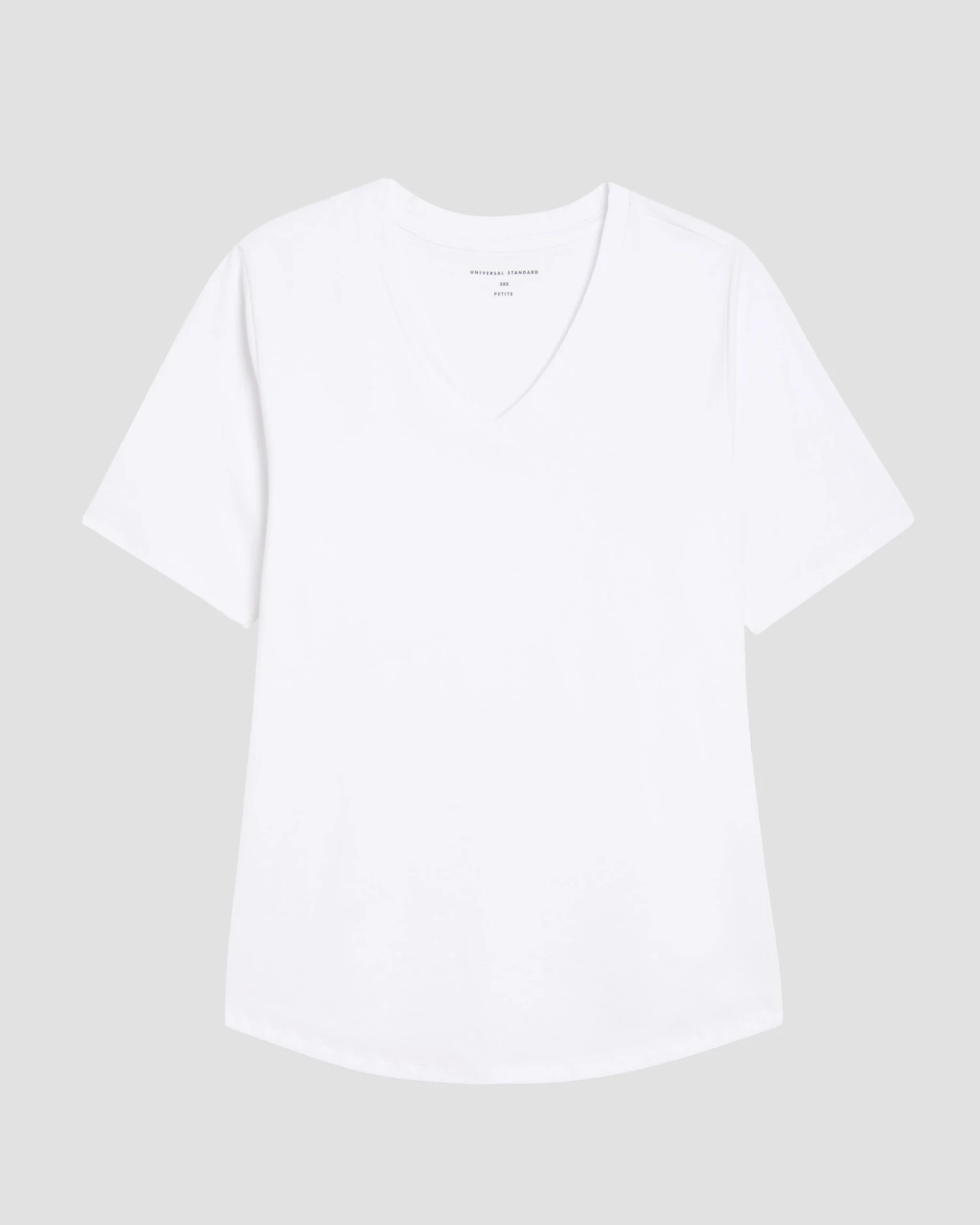 White Petite V-Neck T-Shirt - Premium Peruvian Cotton Tee 4 White Petite V-Neck T-Shirt - Premium Peruvian Cotton Tee - Image 2