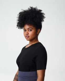 Petite Black T-Shirt - Premium Peruvian Cotton Tee Rex