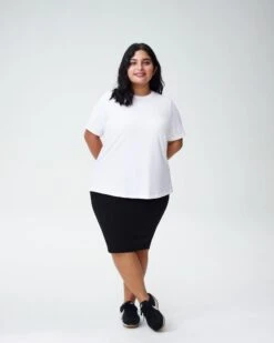 Petite White T-Shirt - Perfect Proportions Cotton Tee Rex