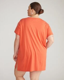 Organic Pima Cotton Relaxed Lounge Tee - Sweet Berry 7 Organic Pima Cotton Relaxed Lounge Tee - Sweet Berry -UNIVERSAL STANDARD Pima Cotton Sleep Tee Strawberry USTO0863B 680 003 980