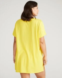 Organic Pima Cotton Lounge Tee - Breathable Soft Sleep Top - Yellow 7 Organic Pima Cotton Lounge Tee - Breathable Soft Sleep Top - Yellow -UNIVERSAL STANDARD Pima Cotton Sleep Tee Yellow USTO0863B 027 003 364