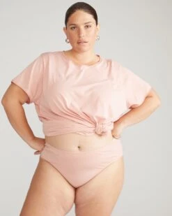 Ultra-Soft Organic Pima Cotton Lounge Tee - Relaxed Fit Pink 13 Ultra-Soft Organic Pima Cotton Lounge Tee - Relaxed Fit Pink -UNIVERSAL STANDARD Pima Cotton Underwear Bikini Pink USIN1586 060 001 1036