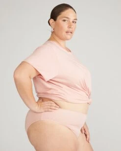 Ultra-Soft Organic Pima Cotton Lounge Tee - Relaxed Fit Pink 14 Ultra-Soft Organic Pima Cotton Lounge Tee - Relaxed Fit Pink -UNIVERSAL STANDARD Pima Cotton Underwear Bikini Pink USIN1586 060 002 1042