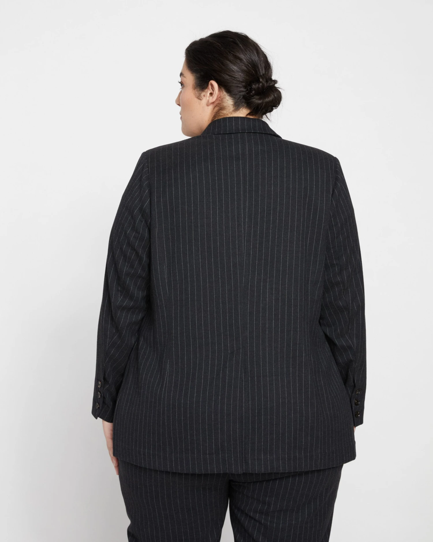 The Pinstripe Blazer - Graphite 7 The Pinstripe Blazer - Graphite - Image 5