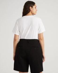 Audrey Black Ponte Tailored Shorts with Elastic Back Waist 14 Audrey Black Ponte Tailored Shorts with Elastic Back Waist -UNIVERSAL STANDARD Ponte Shorts Black USPA1285S 001 003 030