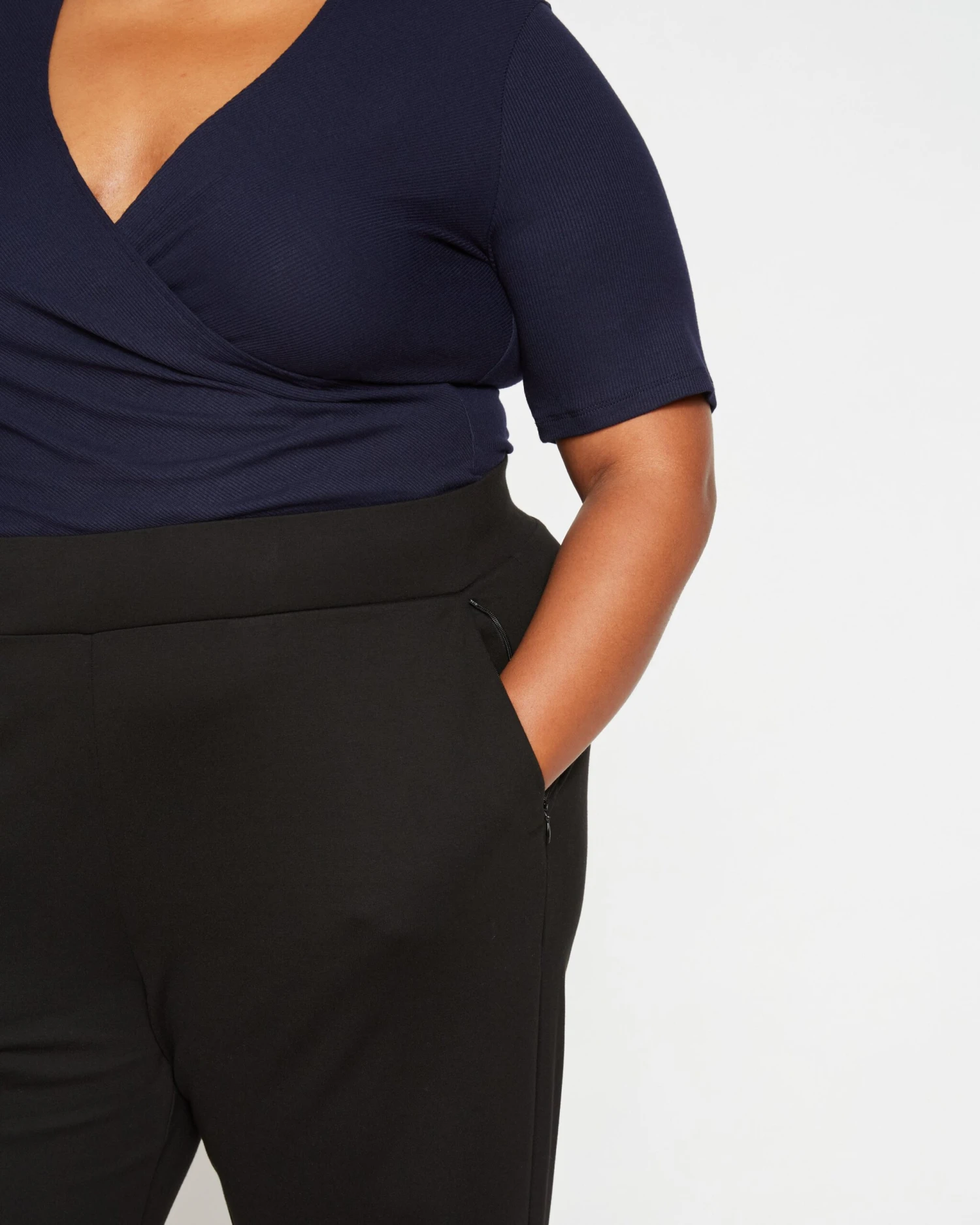 Pull On Bootcut Ponte Pants - Black 6 Pull On Bootcut Ponte Pants - Black - Image 4