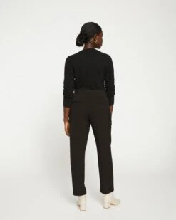 Women's Black Crepe Wide Leg Pull-On Trousers - Tailored Rivington Fit 19 Women's Black Crepe Wide Leg Pull-On Trousers - Tailored Rivington Fit -UNIVERSAL STANDARD Pull On Suit Pants Blk USPA1389 001 5