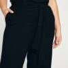 TravelKnit Ribbed Wide Leg Pants with Self-Belt - Black -UNIVERSAL STANDARD Rib Wide Leg Pant 28 Black USPA1079B 001 002 015