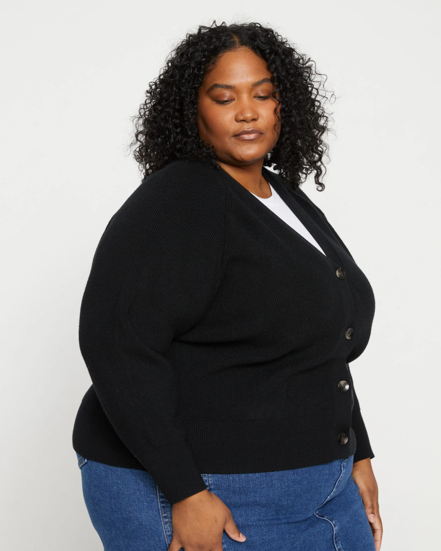 Ultra-Soft Black Cardigan Sweater - Pill-Resistant Wool Alternative 5 Ultra-Soft Black Cardigan Sweater - Pill-Resistant Wool Alternative - Image 3