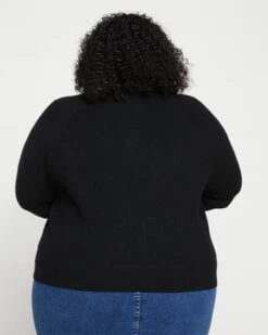 Ultra-Soft Black Cardigan Sweater - Pill-Resistant Wool Alternative 9 Ultra-Soft Black Cardigan Sweater - Pill-Resistant Wool Alternative -UNIVERSAL STANDARD Ribbed Key Cardigan Black USSW1254 001 004 034