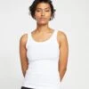 Roitfeld Ribbed Tank - White 2 Roitfeld Ribbed Tank - White -UNIVERSAL STANDARD Ribbed Tank White 3XS USTO1325 025 002 002