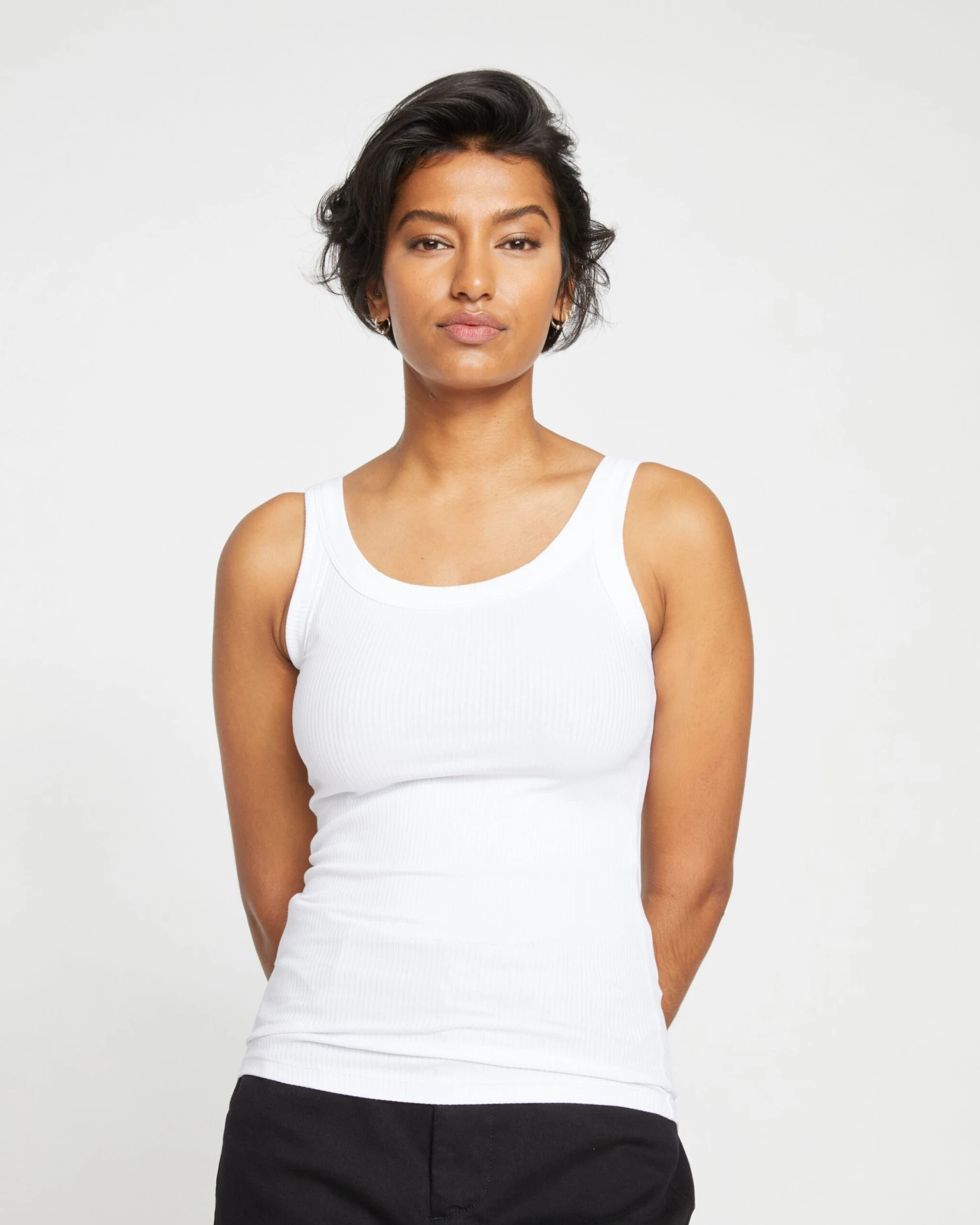 Roitfeld Ribbed Tank - White 3 Roitfeld Ribbed Tank - White