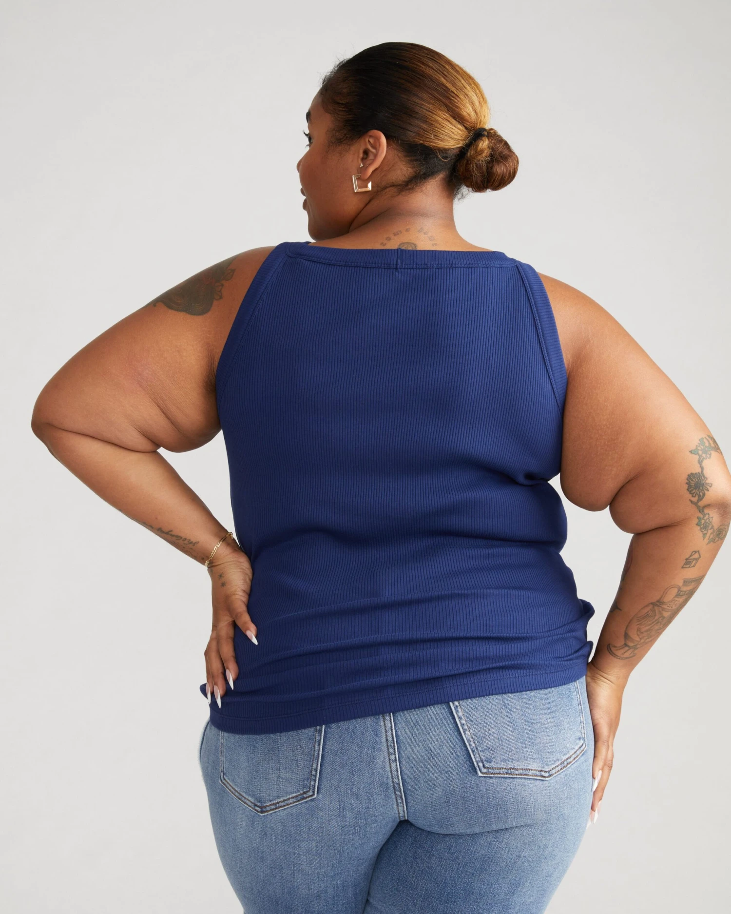 Roitfeld Ribbed Tank - Cenote 5 Roitfeld Ribbed Tank - Cenote - Image 3