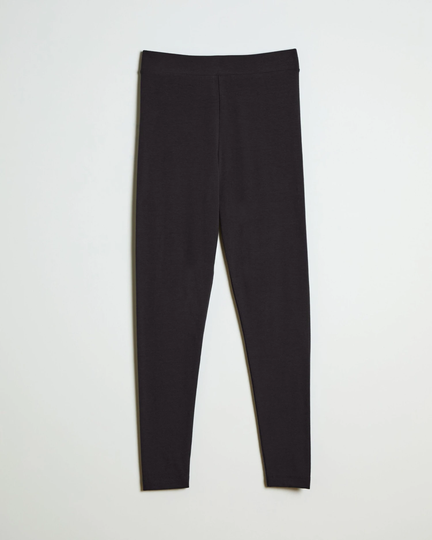 Roya High-Waisted 23 Inch Cropped Leggings - Black Pima Cotton 5 Roya High-Waisted 23 Inch Cropped Leggings - Black Pima Cotton - Image 3