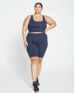 Roya Anti-Pilling Pima Cotton Bike Shorts - Midnight 8 Roya Anti-Pilling Pima Cotton Bike Shorts - Midnight -UNIVERSAL STANDARD Roya Bikeshorts Baritone Blue y USPA1386 454 003