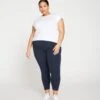 High Waisted 23 Inch Cropped Leggings in Midnight - Soft Pima Cotton 2 High Waisted 23 Inch Cropped Leggings in Midnight - Soft Pima Cotton -UNIVERSAL STANDARD Roya Cropped Leggings 23 Inch BaritoneBlue USPA0081S 454 001 006