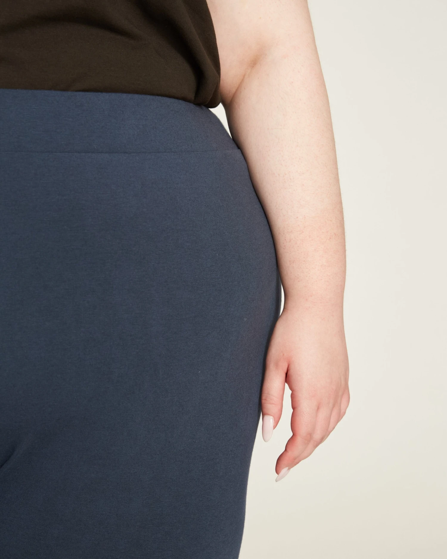 High Waist Pima Cotton Leggings - 27 Inch Midnight Roya 4 High Waist Pima Cotton Leggings - 27 Inch Midnight Roya - Image 2