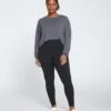 Roya High Waisted Pima Cotton Leggings - 27" Black 1 Roya High Waisted Pima Cotton Leggings - 27" Black -UNIVERSAL STANDARD Roya Leggings 27 Inch Black USPA0081 001 001 053