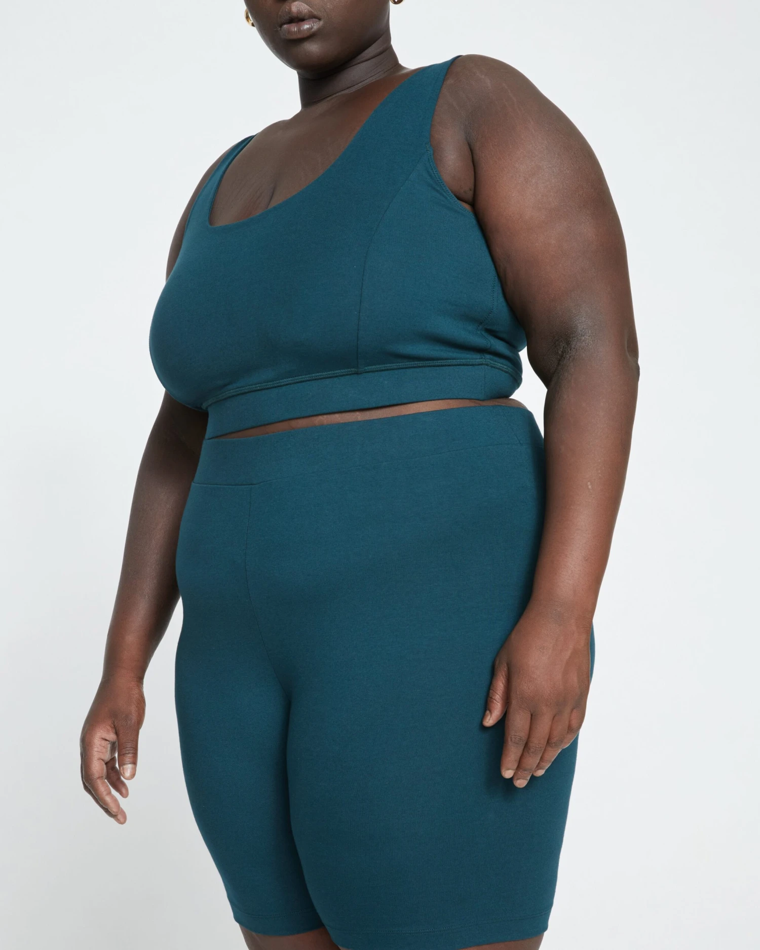 Roya Deep Sea Bike Shorts - Long Length Pima Cotton Athleisure 4 Roya Deep Sea Bike Shorts - Long Length Pima Cotton Athleisure - Image 2