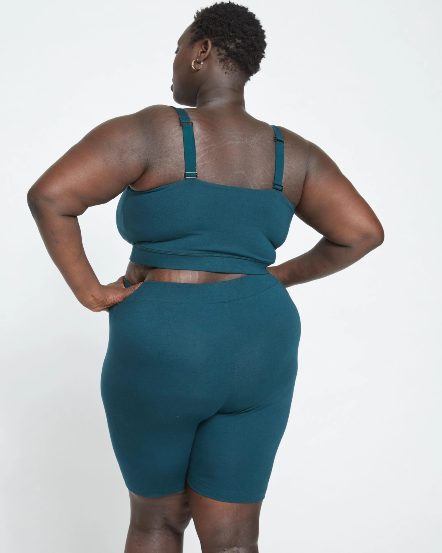 Roya Deep Sea Bike Shorts - Long Length Pima Cotton Athleisure 6 Roya Deep Sea Bike Shorts - Long Length Pima Cotton Athleisure - Image 4