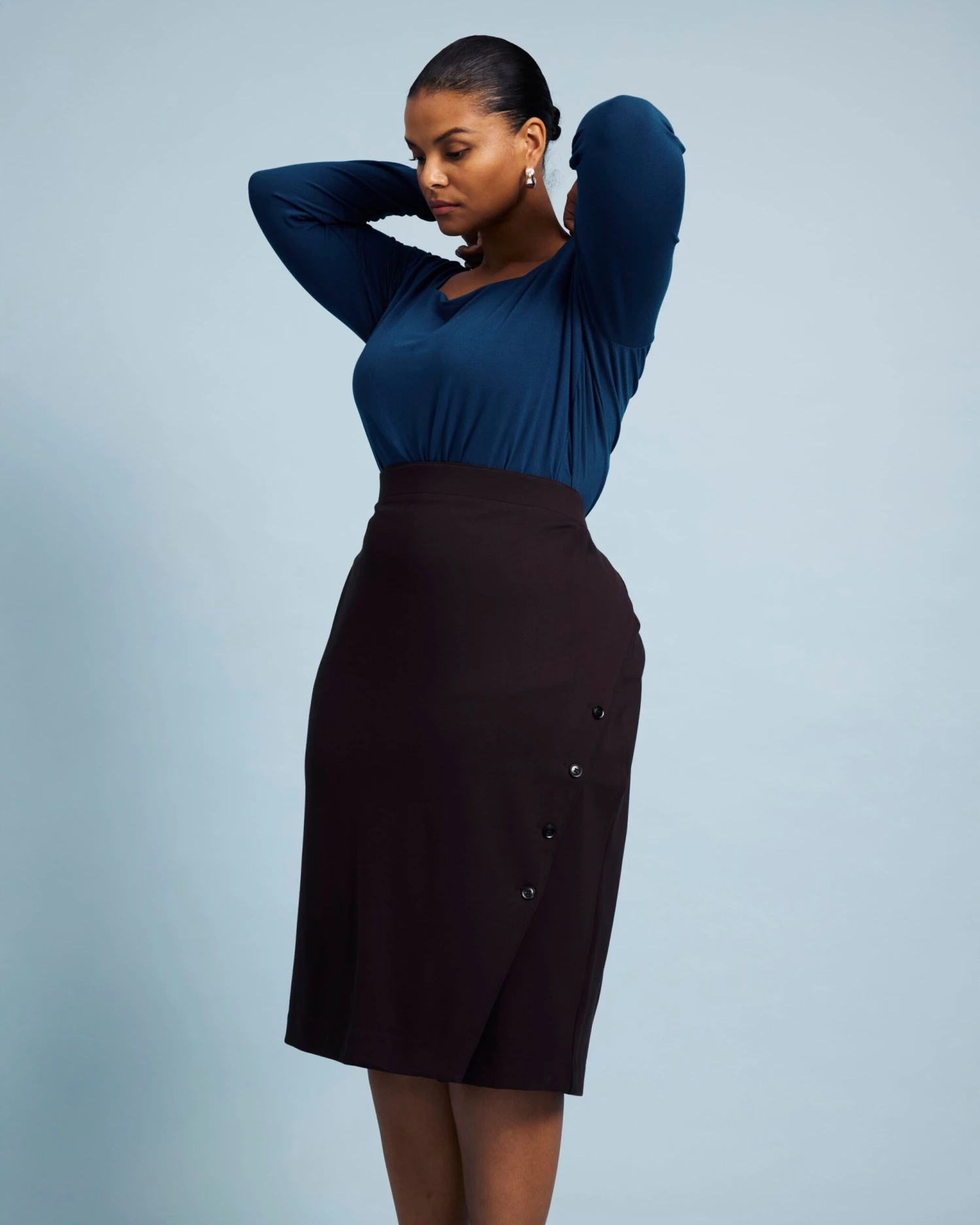 Anya Ponte Skirt - Espresso 8 Anya Ponte Skirt - Espresso - Image 6