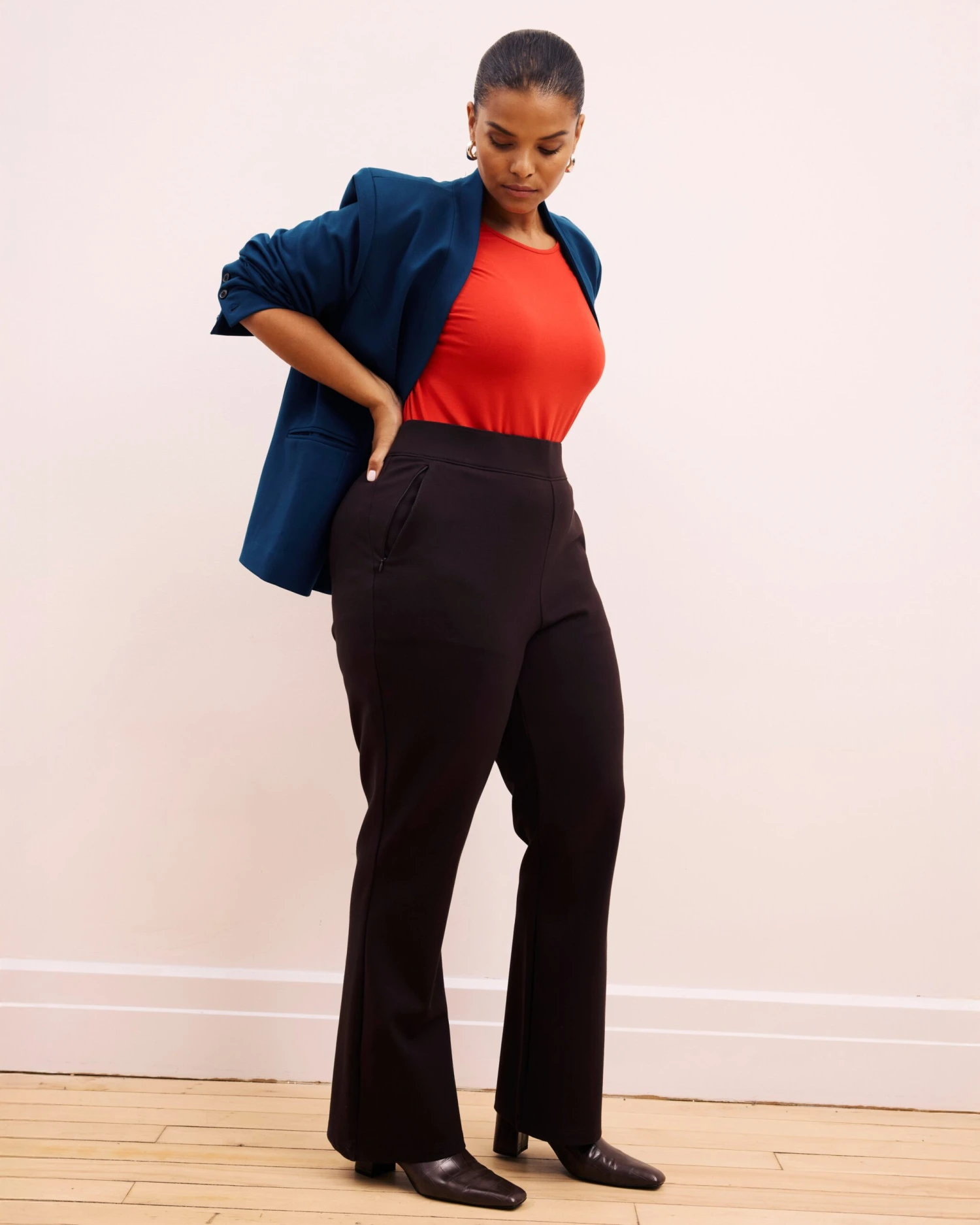 Pull On Bootcut Ponte Pants - Espresso 3 Pull On Bootcut Ponte Pants - Espresso